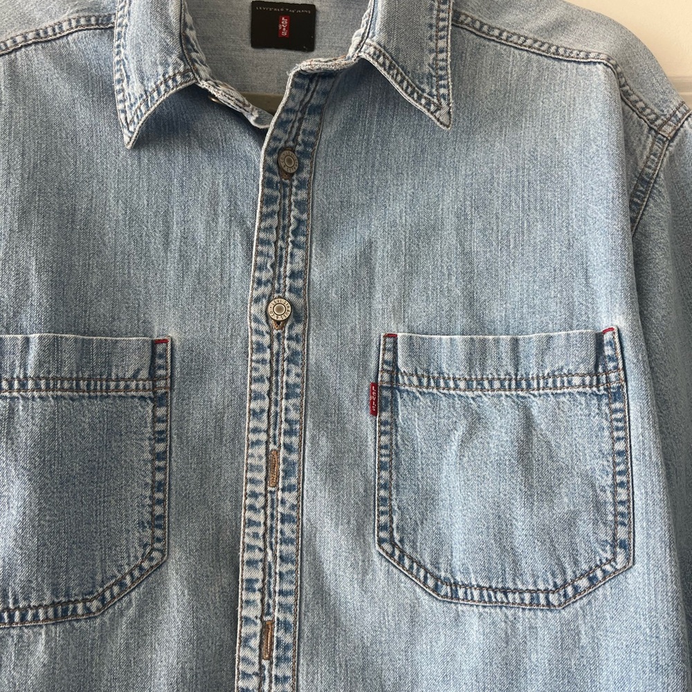 Levi's Light Blue Denim Button-Down Shirt